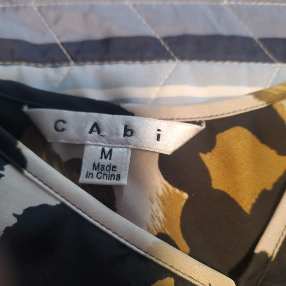 Cabi Size M 174 Ingenue Cami Tank Top Ruffle Adjustable Straps Animal Print - Picture 6 of 9